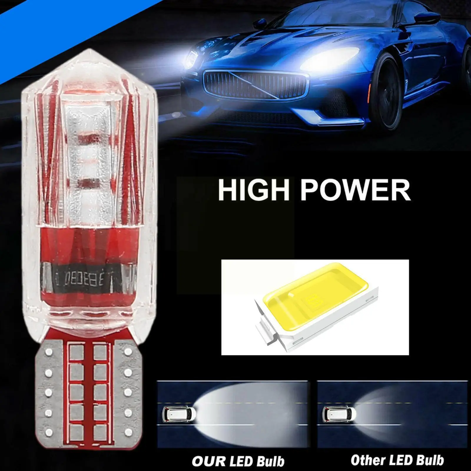 

2pcs Multi-color Wide Light Car Led Decoding Wide Light Light Lamp LED Auto Car Diode Car Light-emitting Bulbs Accessories D6S5