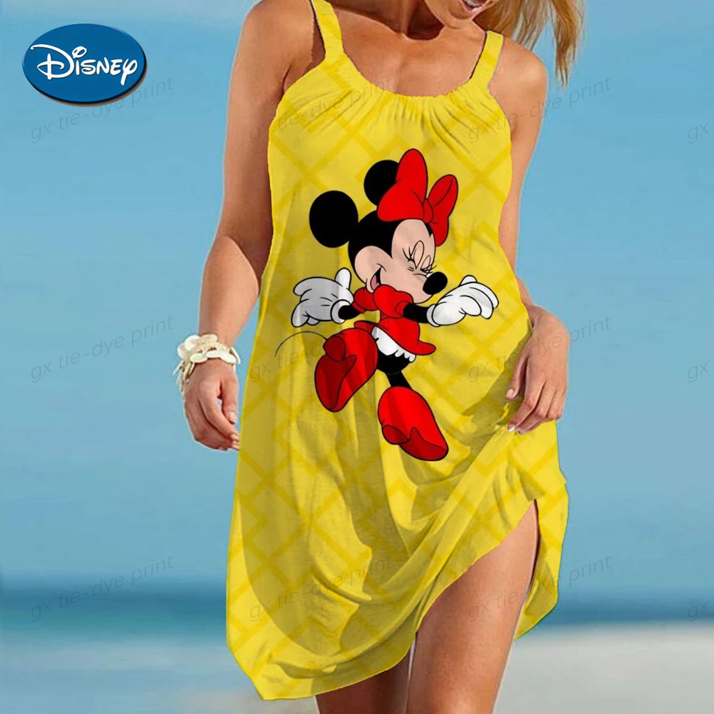 2023 сексуальное пляжное платье на бретельках с принтом женская большая пляжная