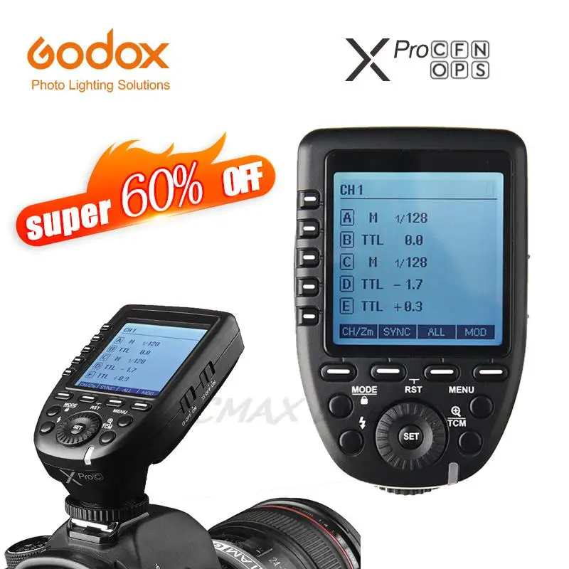 Беспроводной триггер вспышки Godox Xpro-C Xpro-N Xpro-S Xpro-F Xpro-O Xpro-P 2 4G TTL передатчик для Canon