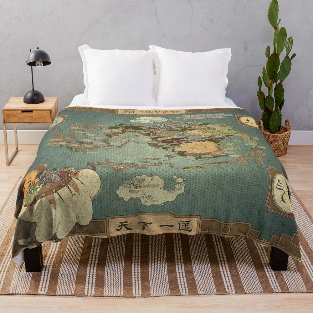 

Avatar the last airbender, appa and map, одеяло, двойное одеяло, двойное одеяло для лета, пляжное одеяло