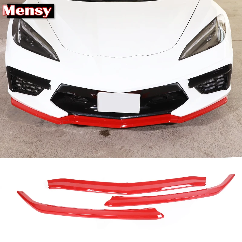 

Front Bumper Spoiler Protector Plate Lip Type Body Kit Splitter Chin Shovel For Chevrolet Corvette C8 2020-2023 (Unfit for Z06)
