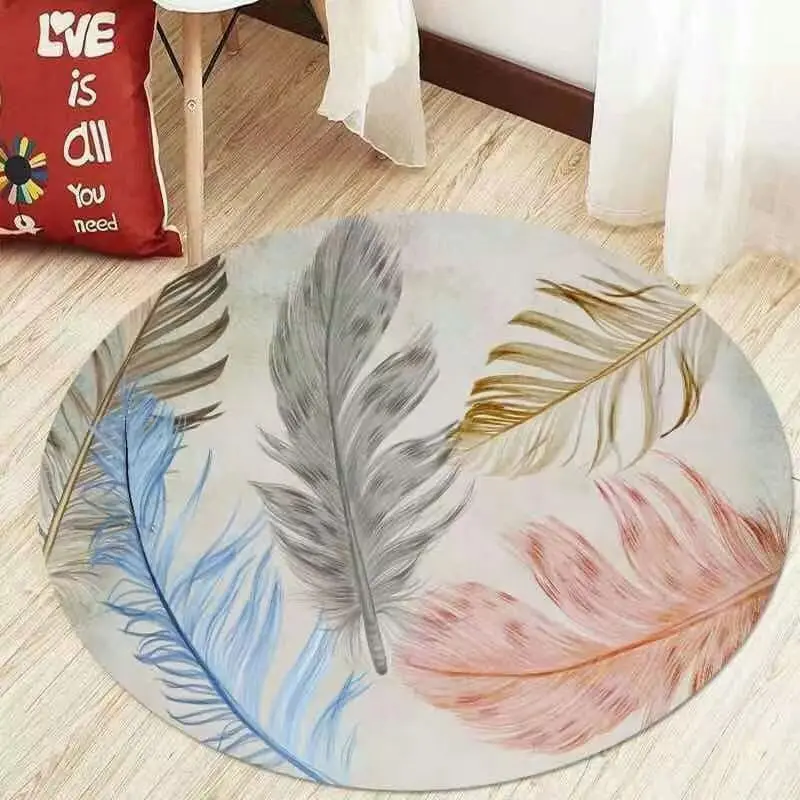 Круглый ковер для отдыха большой площади декоративный спальни гостиной дивана