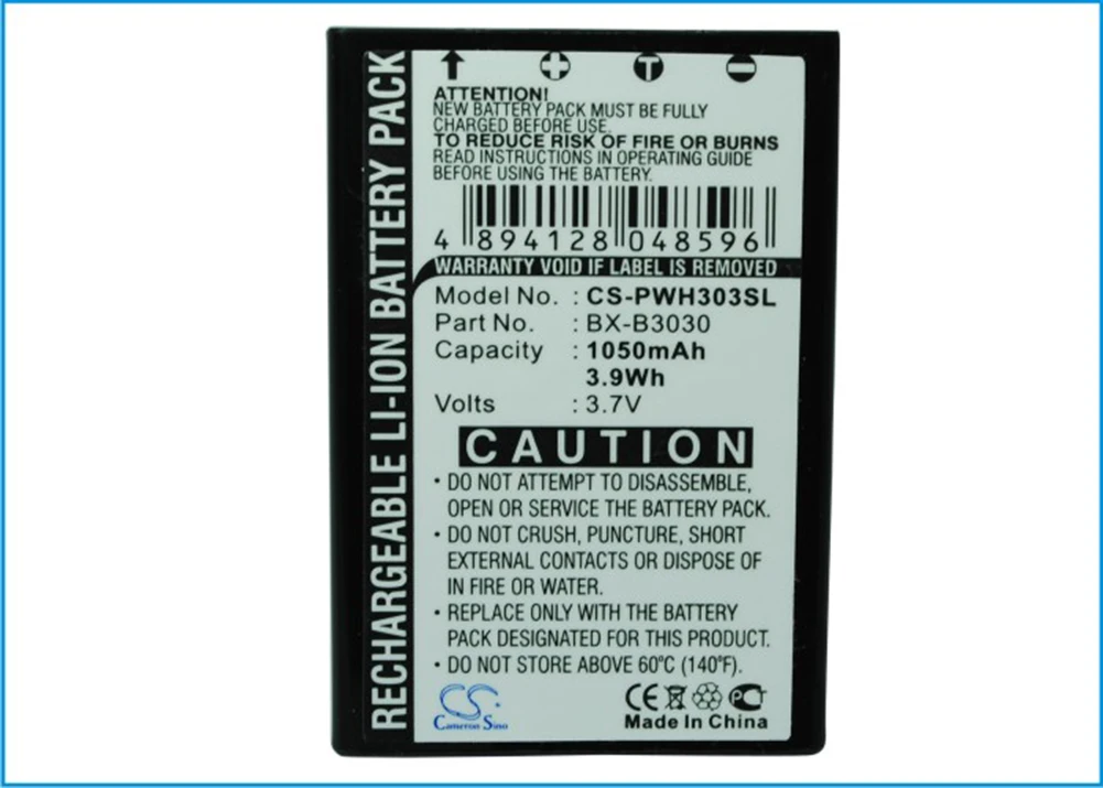 

Cameron Sino 1050mA Battery for Panasonic Attune II,WX-CT420,WX-H3030,WX-H3050,WX-T3020 BX-B3030,CE-3030,WX-B3030,WX-B3030M