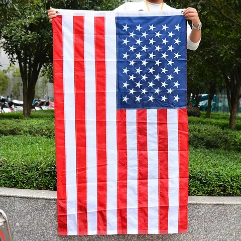 Флаг США Америки 90x150 см звезды и полосы флаги Соединенных Штатов двусторонний Печатный Американский баннер для декора
