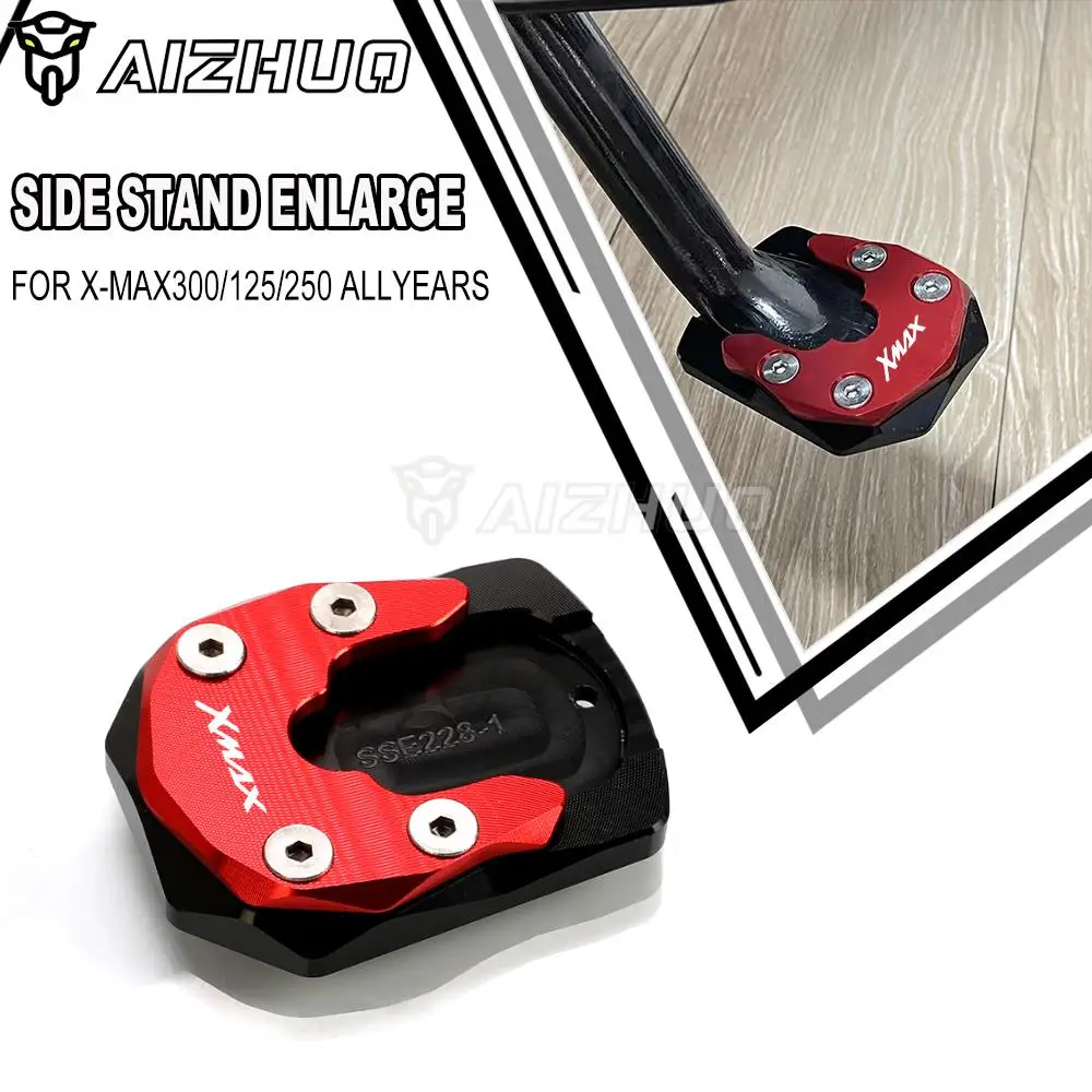 

2022 XMAX125 XMAX250 XMAX300 Side Stand Pad Plate Kickstand Enlarger Support For Yamaha X-MAX 125 250 300 AllYears Motorcycle