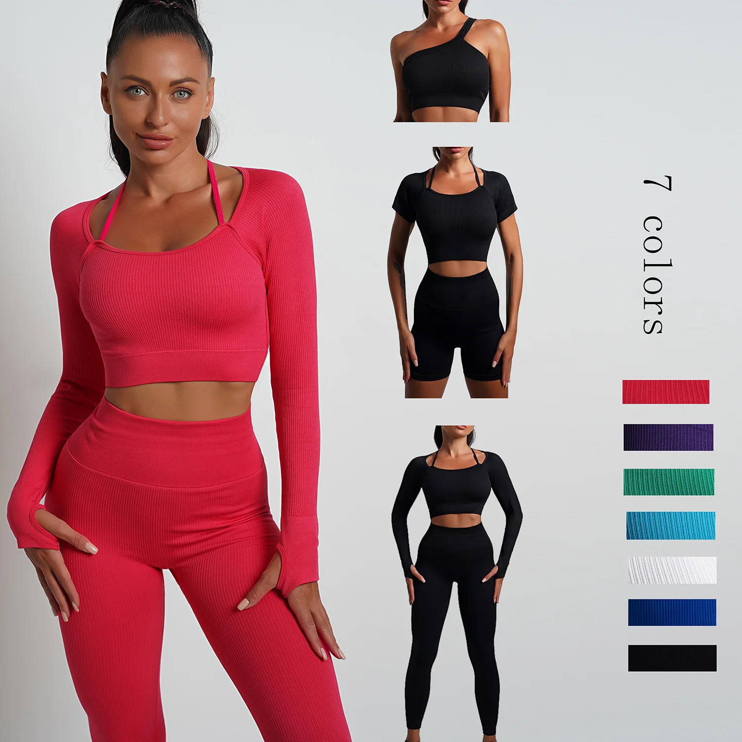 Fitness Set High Waist Tight Sports Leggings Lifting Hips Quick Drying Breathable Running Training Yoga Pants