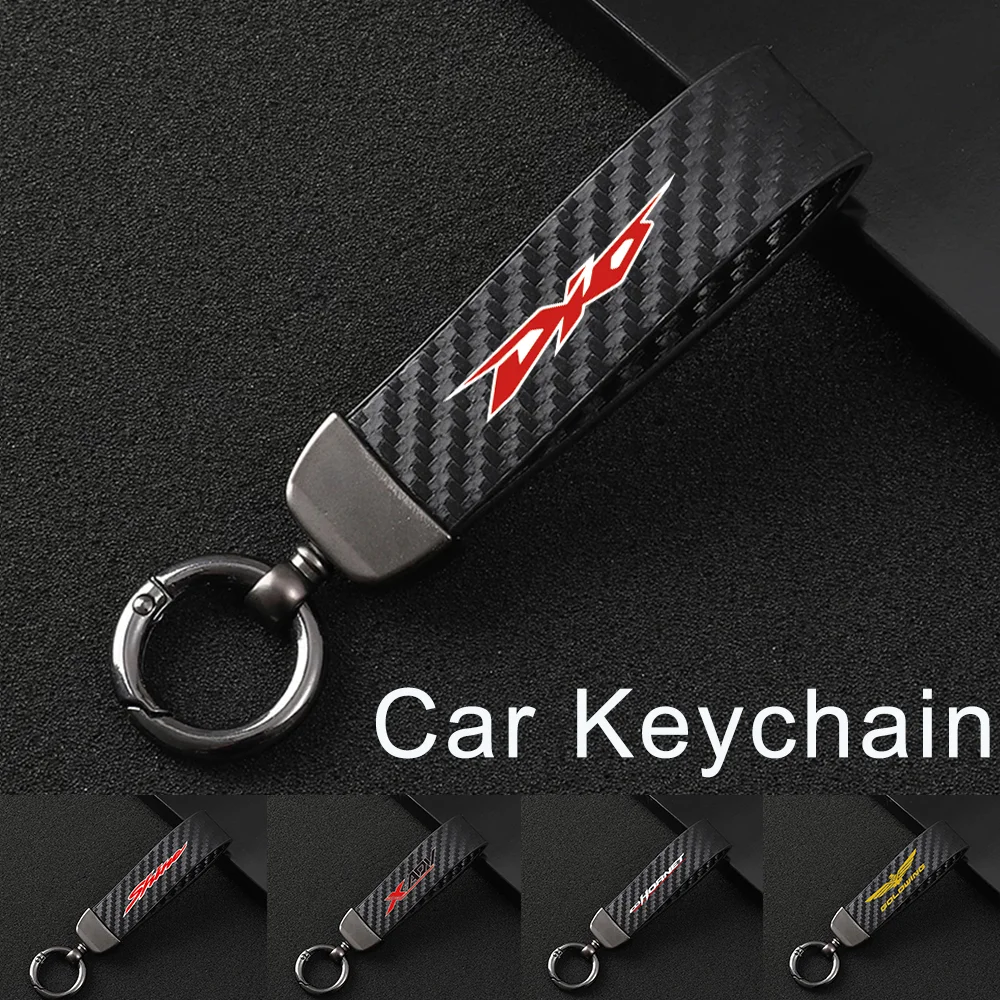

Motorcycle Keychain Carbon Fiber Pattern Key Chain Pendant Rope Anti Loss For HONDA Dio X-ADV CB HORNET goldwing Shine
