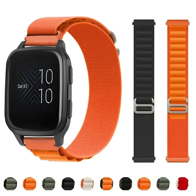 20 мм 22 нейлоновая петля для Garmin Vivoactive 4 3 музыкальный прицел SQ 2 Plus ремешок Forerunner 245