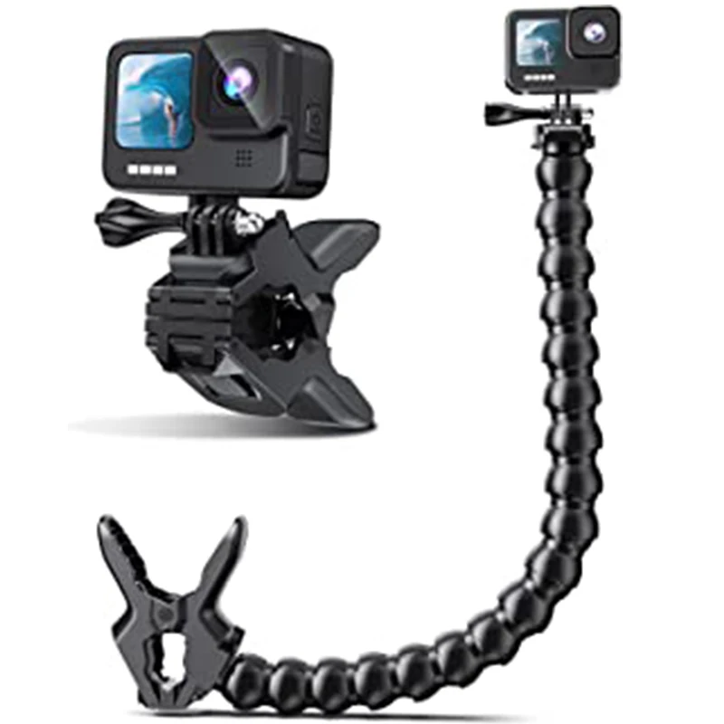 Flex Clamp Arm Mount With Adjustable Gooseneck Flexible Clip Bracket Holder For GoPro Hero 11 10 9 8 7 for GoPro Accessories