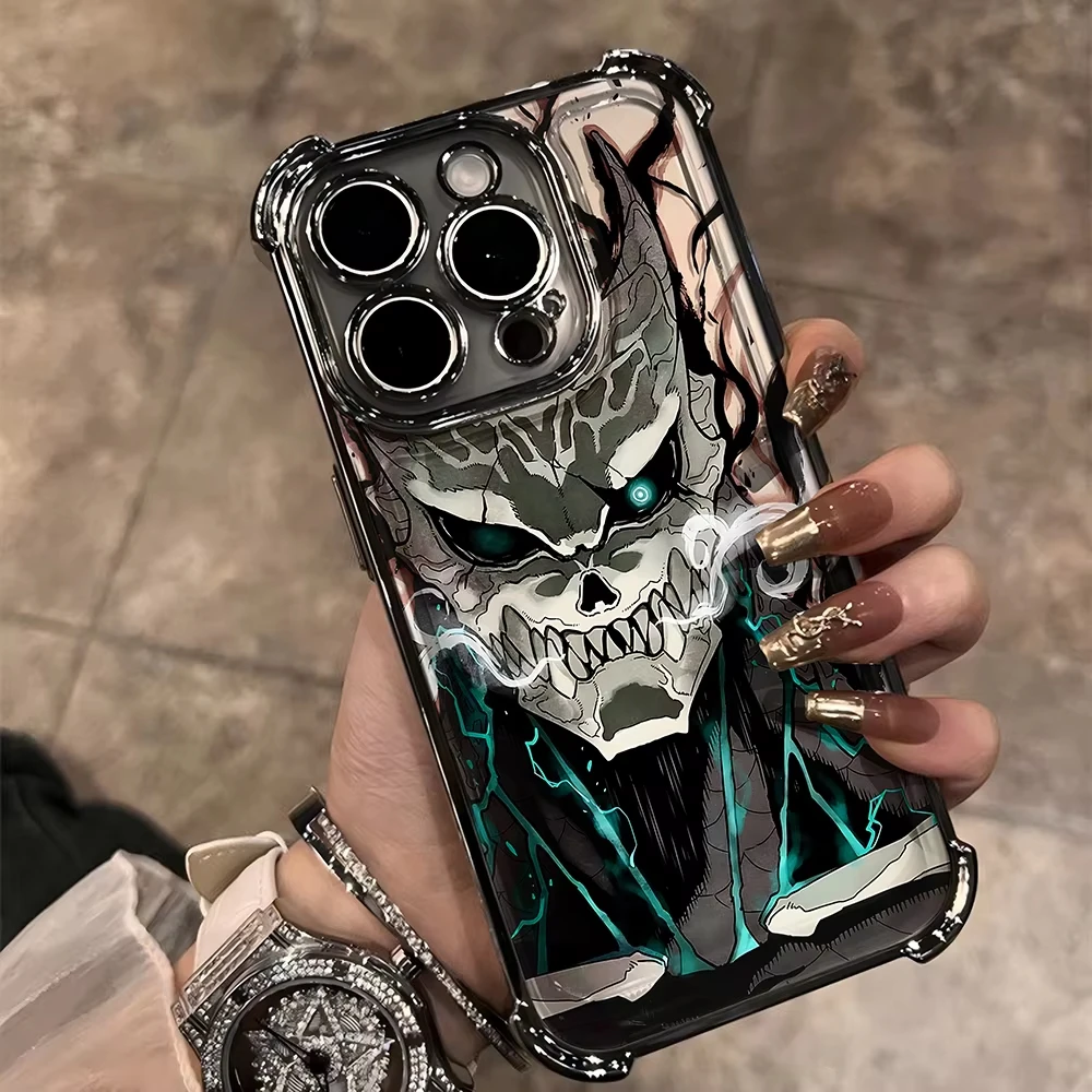 Фото Чехол для телефона Anime Kaiju No 8 Kafka для iPhone 16 e 15 14 13 12 11 Pro Max XS X XR Plus Mini SE 2020 2022 Plating Coque Funda №2