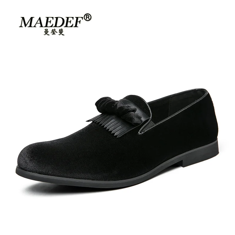 

MAEDEF British Leather Shoes for Men Formal Classic Business Casual Shoes Men's Fashion Suede Oxford Shoes Large Size 38-48