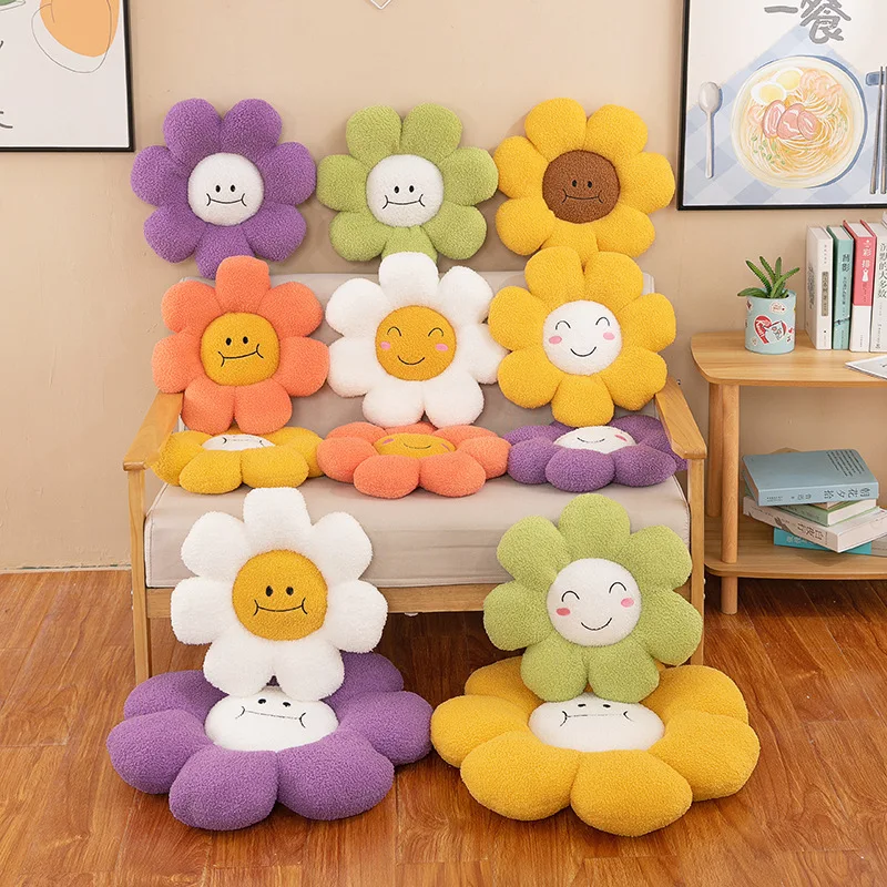 

New 40-80CM Sunflower Flower Throw Pillow Plush Toy Sunflower Cushion Soft Sofa Cushion Bedroom Headrest Interior Decoration