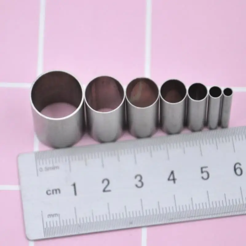 7 Pcs Clay Tools Cutter Molds Round Shape Indentation Circle Ceramics Dotting 3mm/4mm/6mm/8mm/10mm/12mm