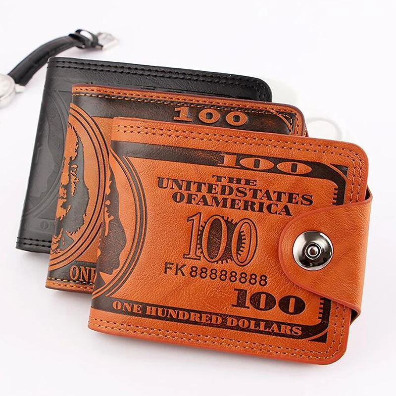 

Leather Men Wallet 2023 Dollar Price Wallet Casual Clutch Money Purse Bag Credit Card Holder Fashion New billetera hombre