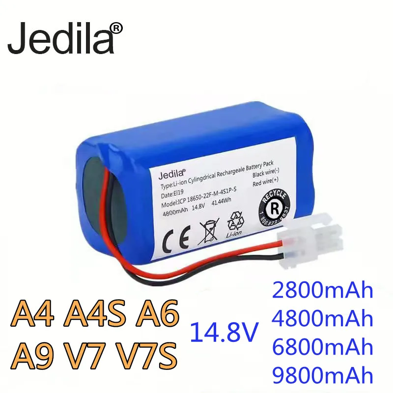 

100%. Original.recargable.de. para Chuwi ilife A4 A4s A6.14.8V.6800mAh. Аксессуары аспиратора. Robos.