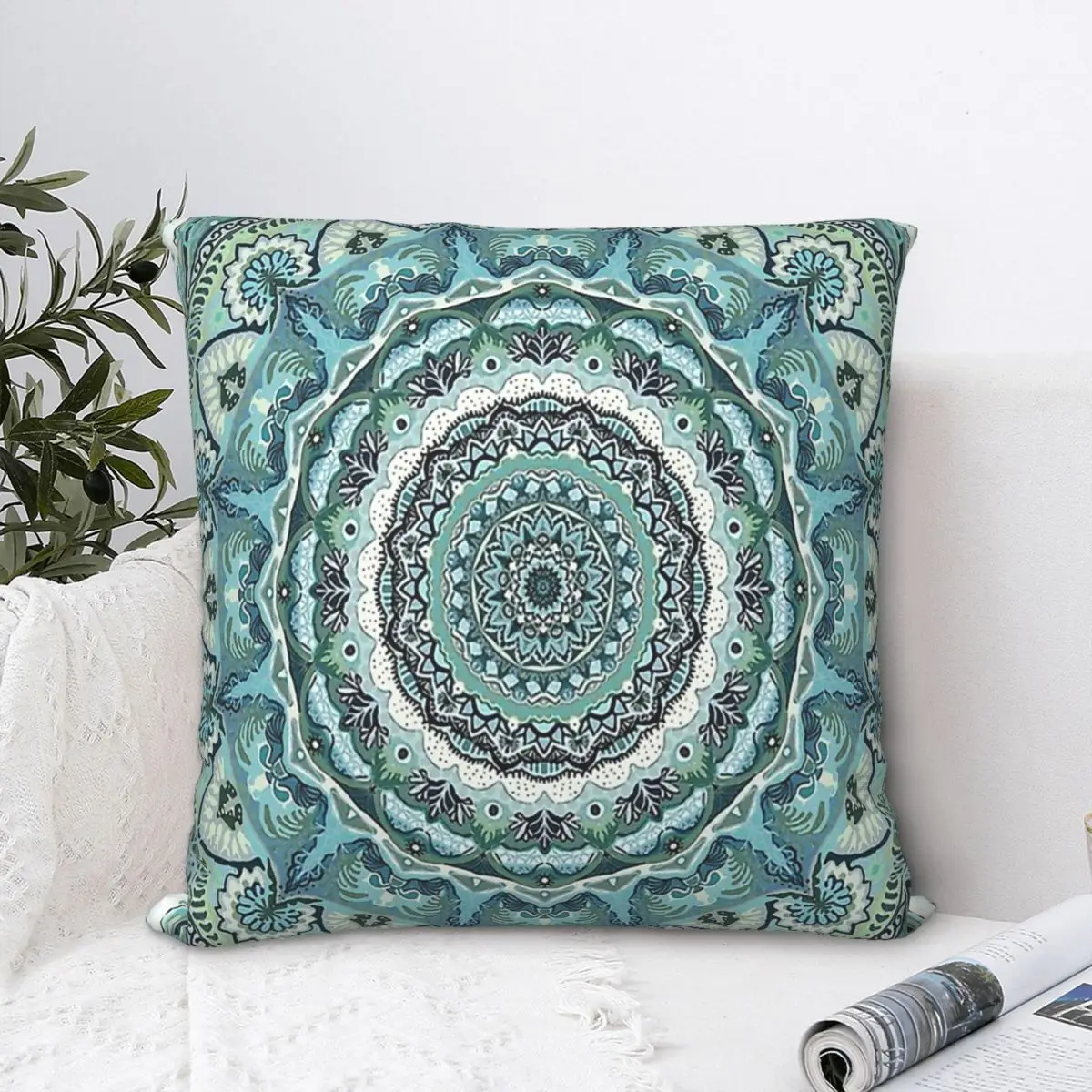 

Mandala Meditation Throw Pillow Case Bohemian Short Plus Cushion Covers Home Sofa Chair Decorative Backpack