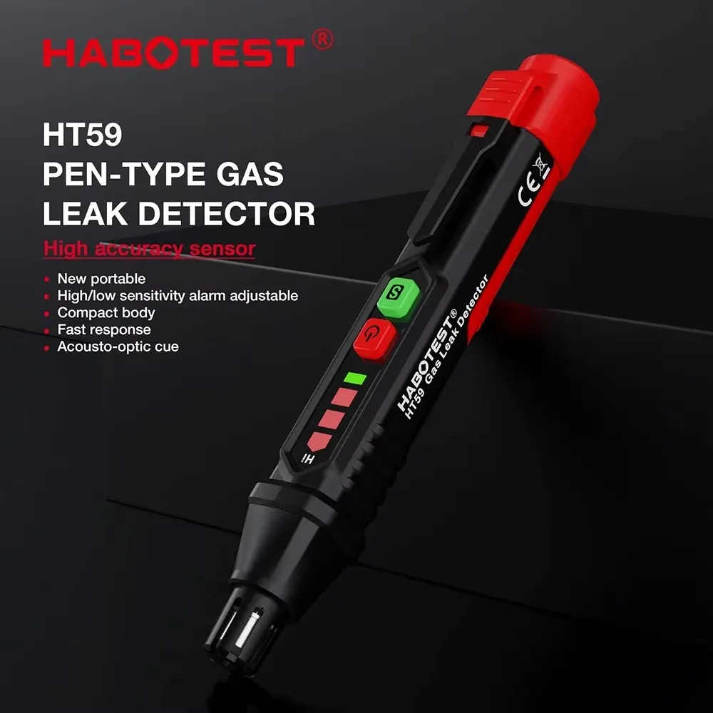 Газоанализатор HABOTEST HT59 (0-1000 PPM), тестер утечек природного газа (метана) со звуковой сигнализацией, миниатюрный портативный детектор горючих газов (art.: 3920d93d2ea82) - 3920d93d2ea82