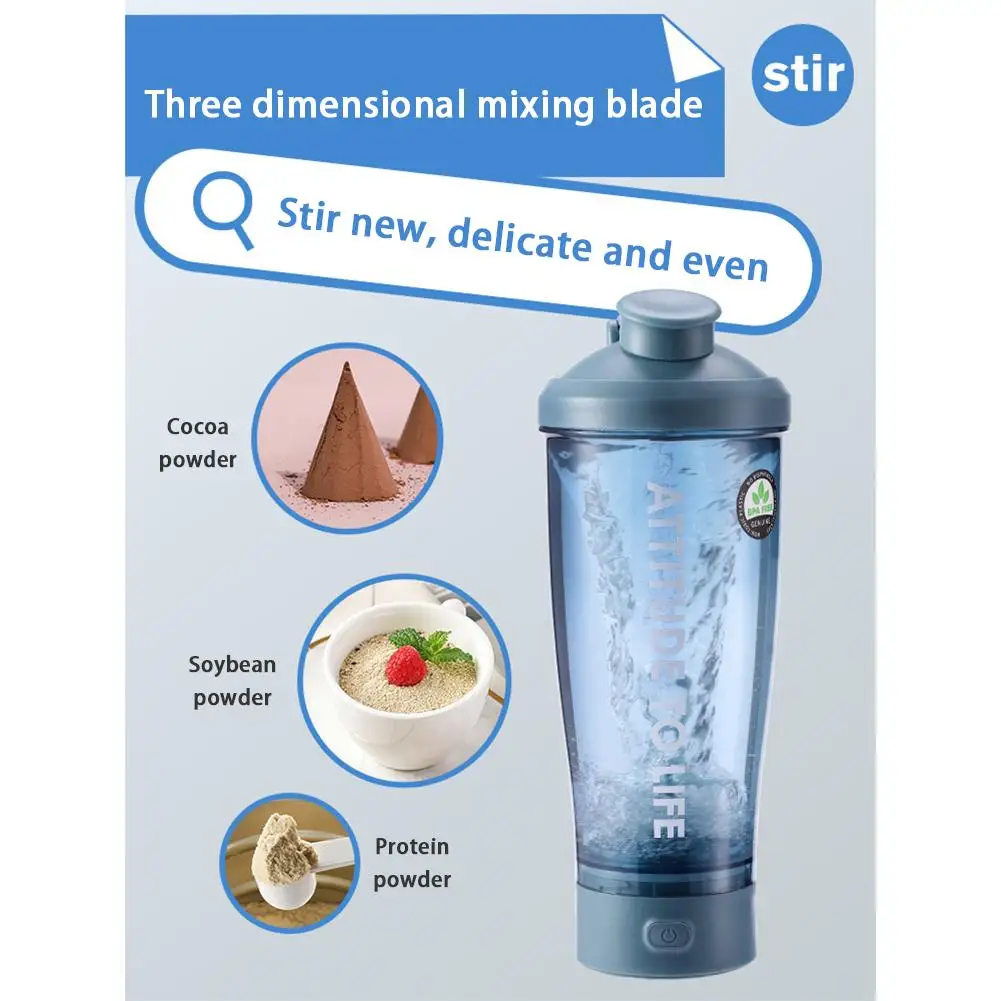 Leak-proof Automatic Vortex Mixer Portable Electric Sports Fitness Shaker Cup Protein Shaker Blender
