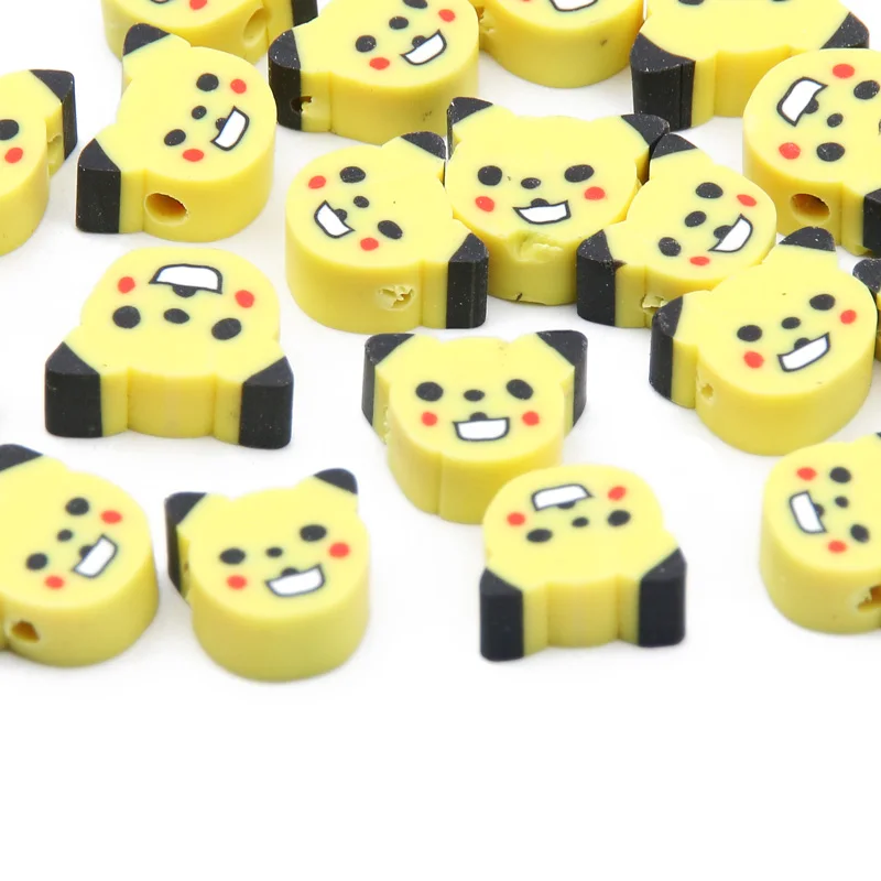 

20/50/100pcs Cartoon Pattern Polymer Clay Beads Loose Spacer Beads For Jewelry Making Bracelet Necklace DIY Handmade Accessories