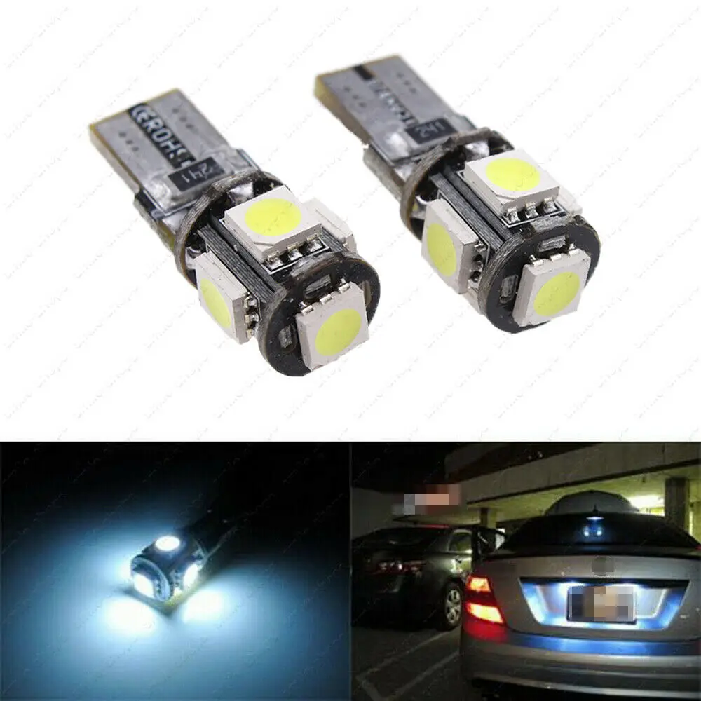 

Яркие белые светодиодные лампы 5 SMD без ошибок для парковочных огней европейских автомобилей