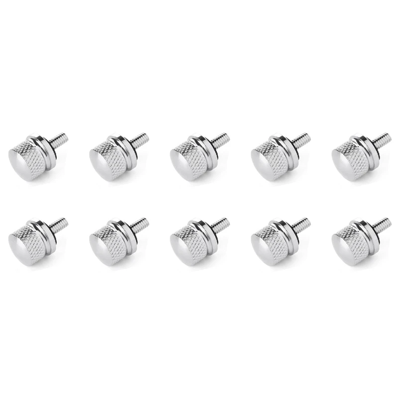 

10X Chrome Billet Aluminum Seat Bolt Screw Cap For Harley Davidson