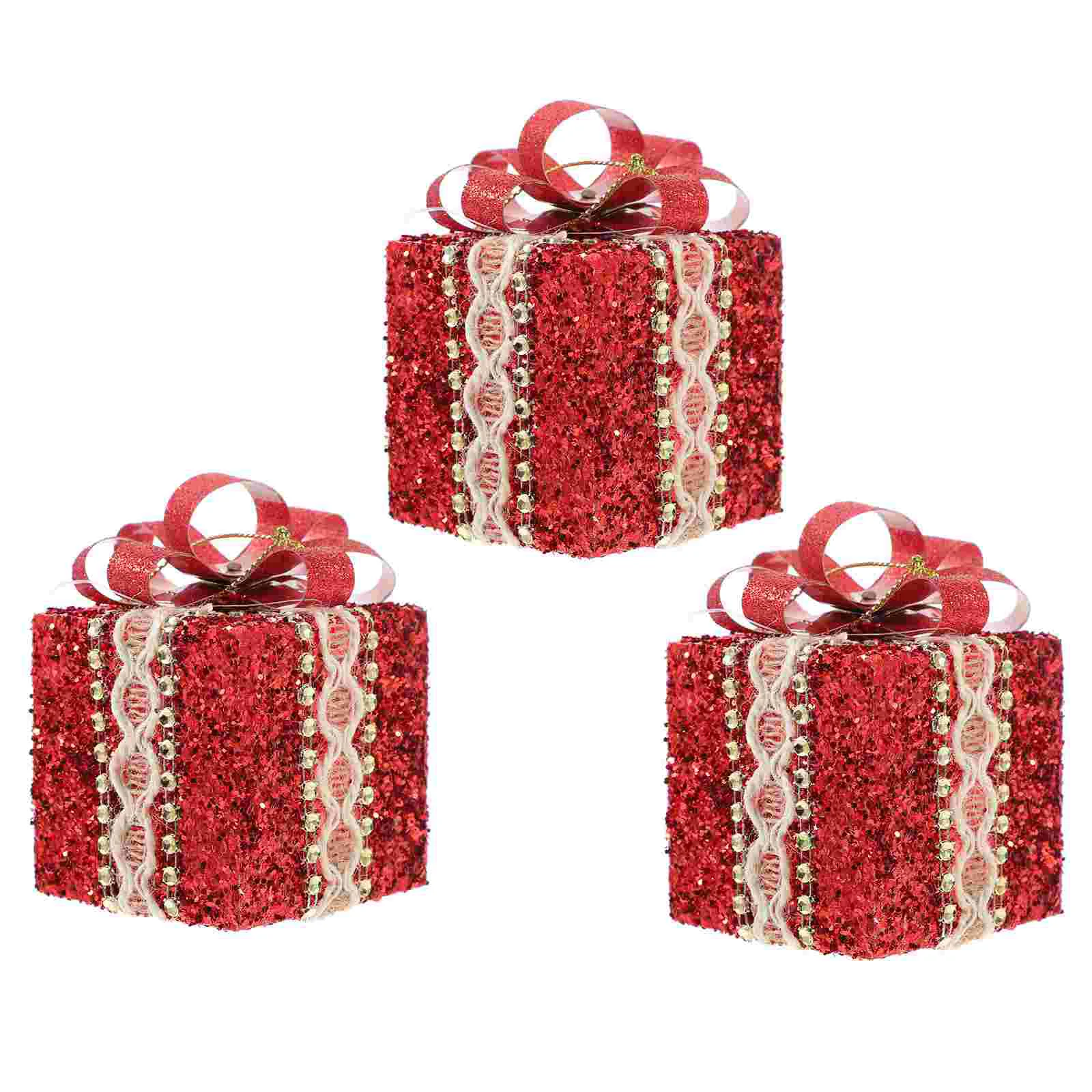 

3 Pcs Christmas Tree Ornaments Decorations DIY Pendant Foam Scene Pendants Xmas Hanging