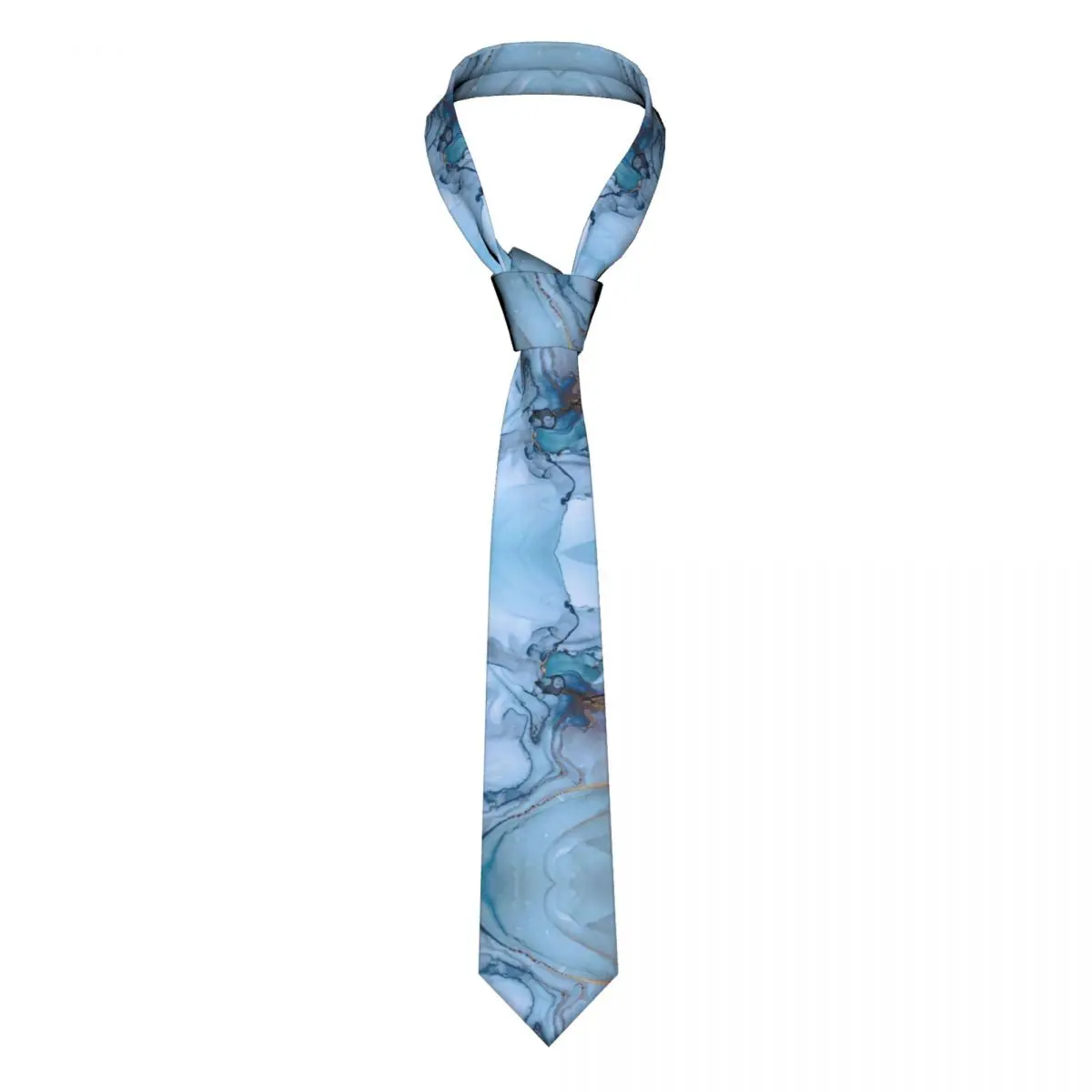 

Blue Marble Nordic Style Neckties Unisex Polyester 8 cm Specialist for Global Neck Tie for Mens Slim Narrow Daily Cravat Party