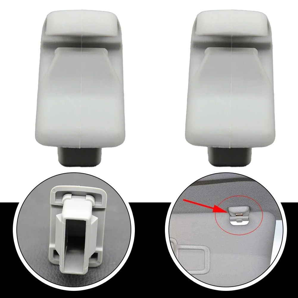 

2pcs/set Car Sun Visor Holder Clips Grey Glasses Stander MR654343 For Mitsubishi Lancer Outlander Sport ASX Interior Accessories