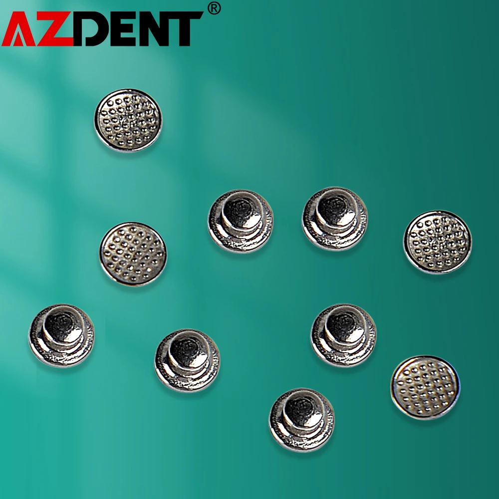 

10pcs/Pack Dental Orthodontic Metal Buttons Lingual Buckle Composite Ceramic For Bondable Round Base