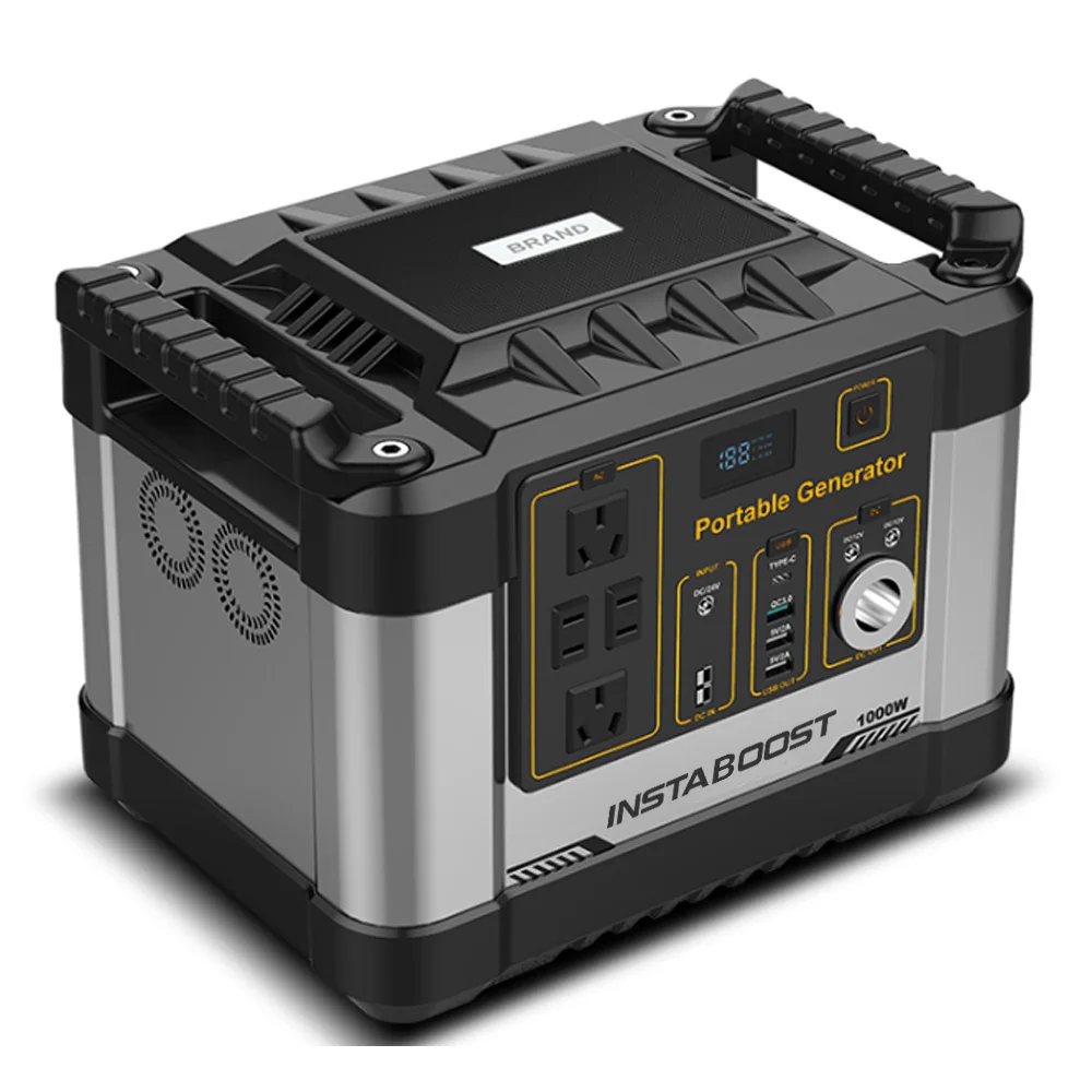 

Литиевая батарея 1000 Вт, портативный генератор солнечной энергии, розетка переменного тока 1 кВт, портативная станция для домашнего использо...