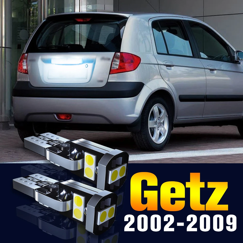

2 шт., светодиодные подсветки для номерного знака Hyundai Getz 2002-2009 2003 2004 2005 2006 2007 2008