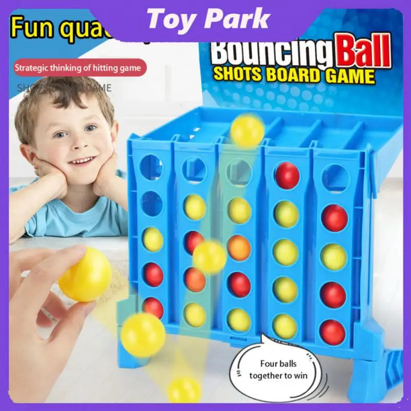 

1 Set Bouncing Linking Shoting Game Four-Line Jump Ball Party Board Game Children Finger Basketball Shooting Educational Toys