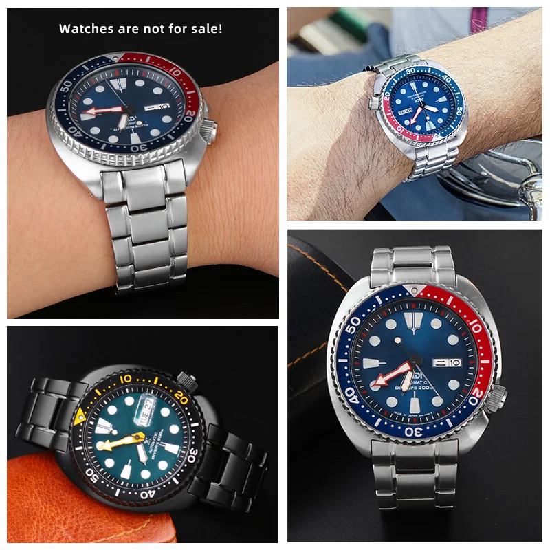 22MM Silver Stainless Steel Watchband For Seiko Abalone Turtle Diving Watch SRPE99K1 Strap773srp774srp777 Men's Wristband Access