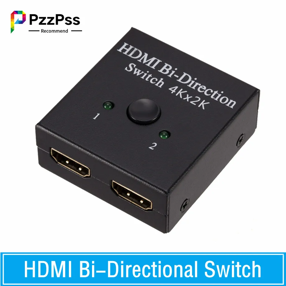 4K HDMI-совместимый переключатель с 2 портами двунаправленный 1x2 / 2x1 HDMI переключатель сплиттер порты Sup Ultra HD 4K 1080P HDR HDCP для PS4 ПК