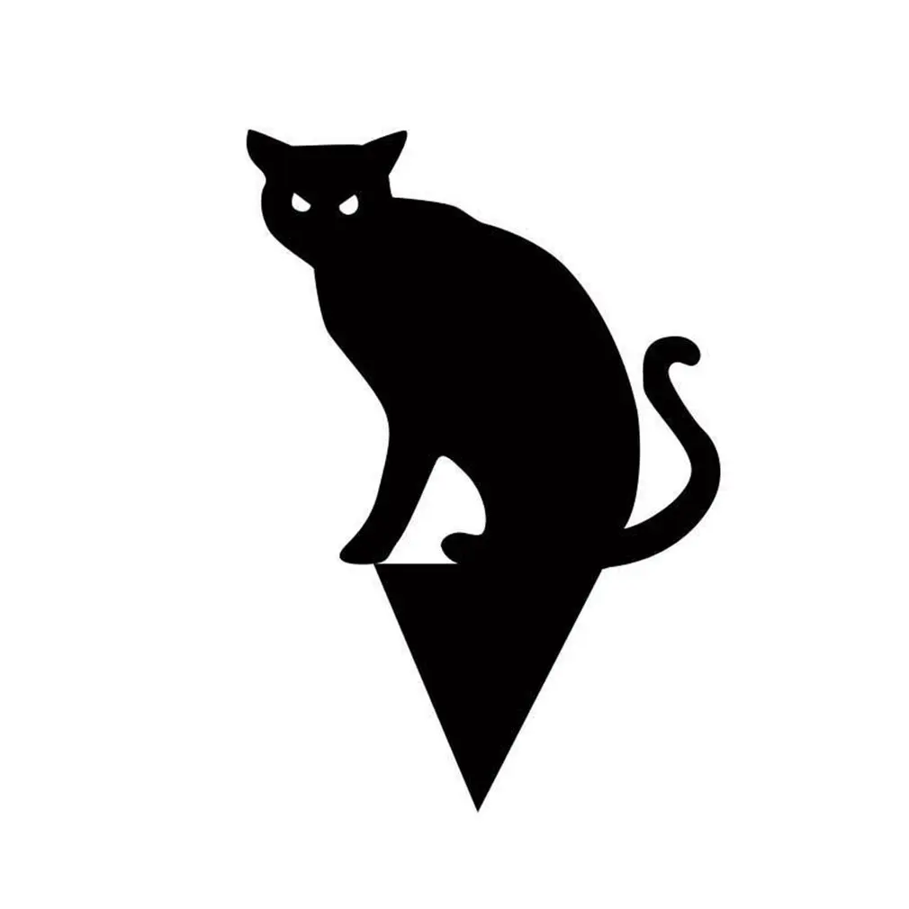 

Halloween Props Black Cat Silhouette Halloween Yard Sign Lawn Stakes Terror Party Supplies Interesting Halloween Decoration