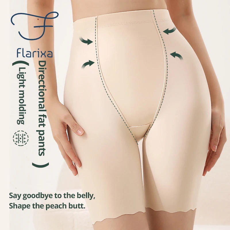 

Flarixa High Waist Seamless Shaping Boyshorts Women's Boxer Briefs Anti Chafing Panties Tummy Control Underwear Under Dress