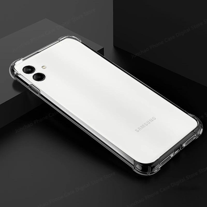 

Clear for A 04 Airbag Shockproof Fine hole Transparent Phone Case For Samsung Galaxy A04 case Anti-drop Lens Protection Case