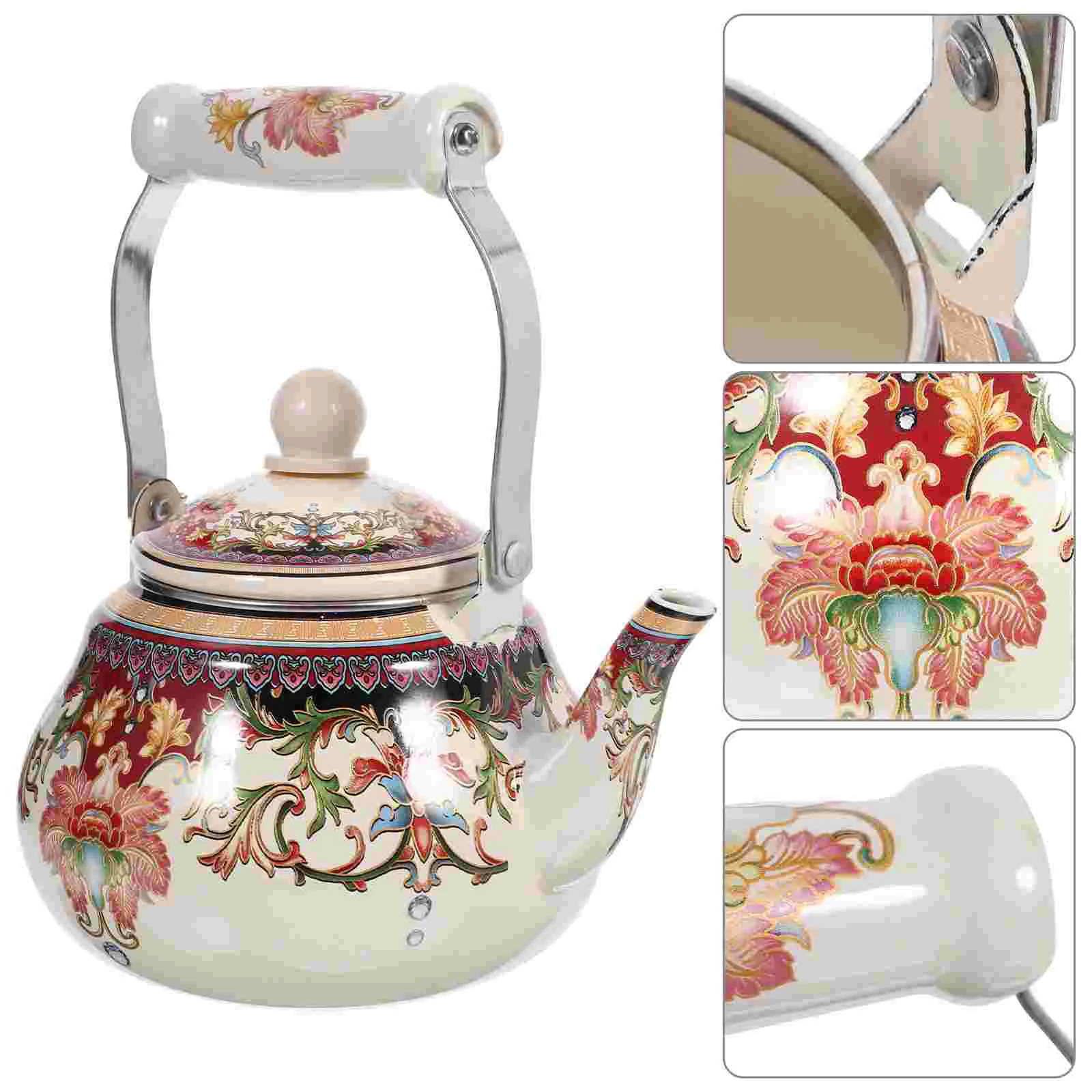 

Kettle Tea Teapot Pot Enamel Water Coffee Stovetop Ceramic Teakettle Whistling Kitchen Stovevintage Boilingkettlesgas Japanese