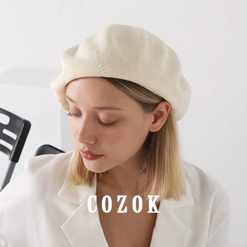 Новинка стильные женские вязаные береты Классные модные элегантные художника