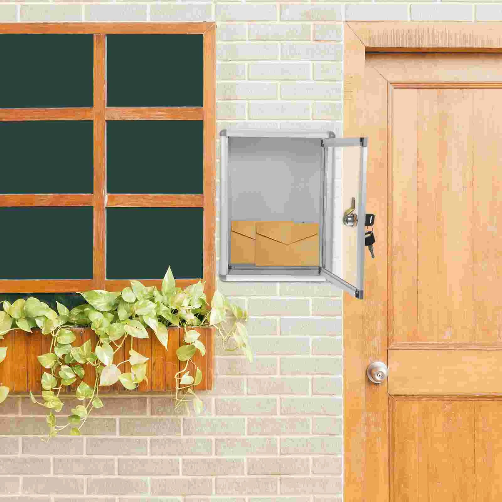 Почтовый ящик большой запираемый контейнер для хранения писем красный декор