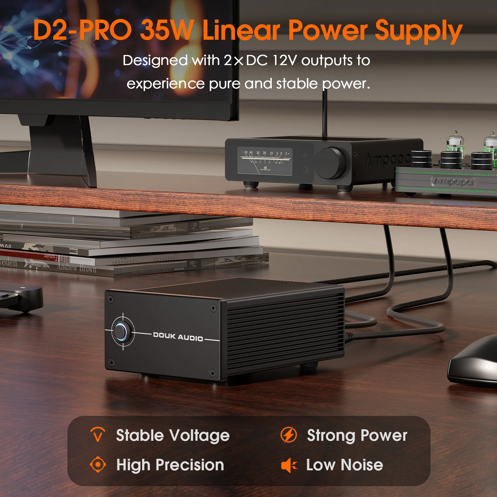 Фото Регулируемый линейный источник питания Douk Audio DC 12V 35W, малошумящий блок питания для Hi-Fi аудио-предусилителей, ЦАП и аудиоустройств №3