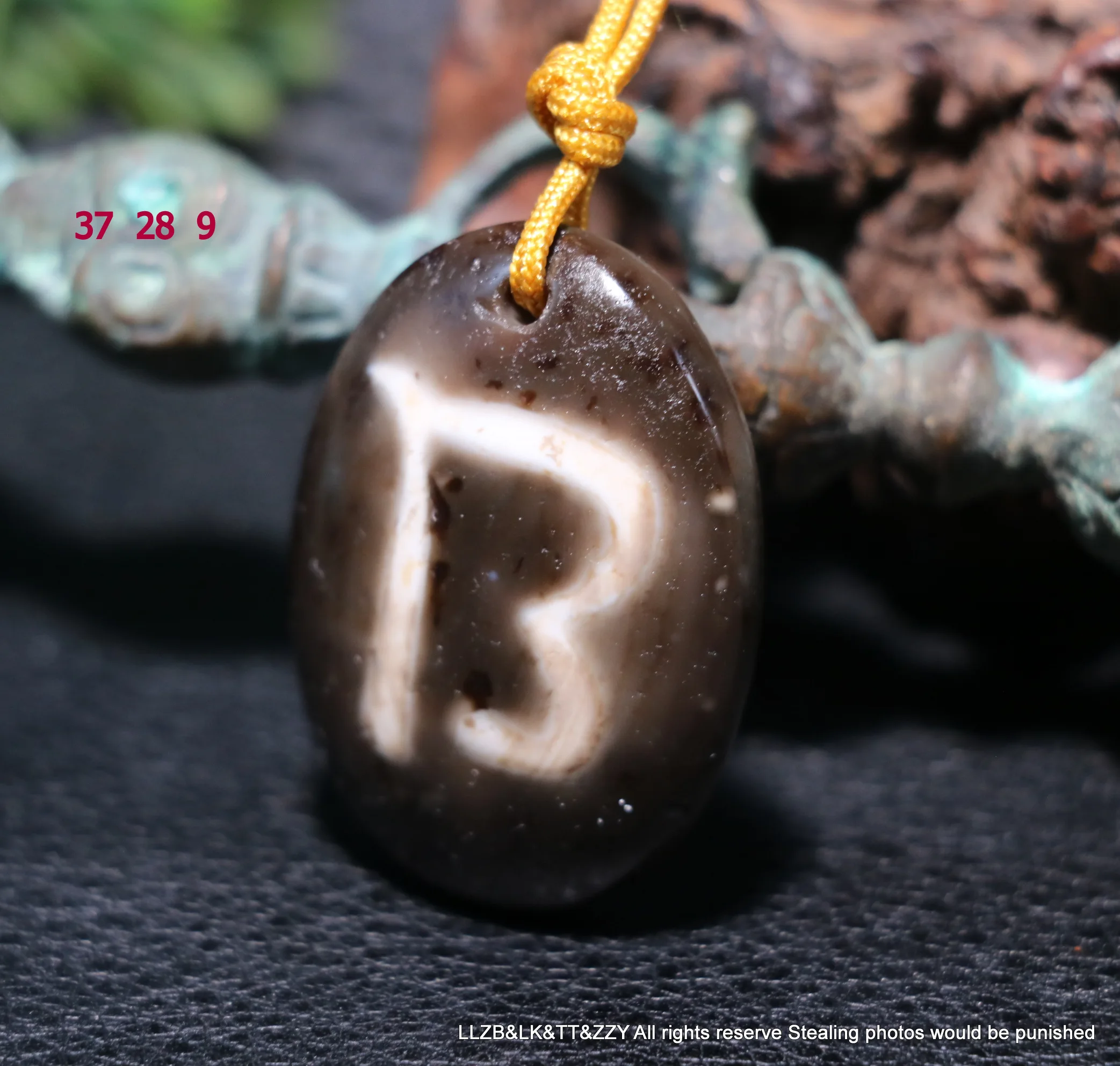 Уникальный стиль волшебная энергия Тибетский Старый Агат OM слово в форме яйца