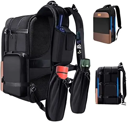 

Тонкий расширяемый дорожный рюкзак для ноутбука 15,6 дюйма с запатентованными наплечными карманами и USB, универсальный противокражный деловой рюкзак