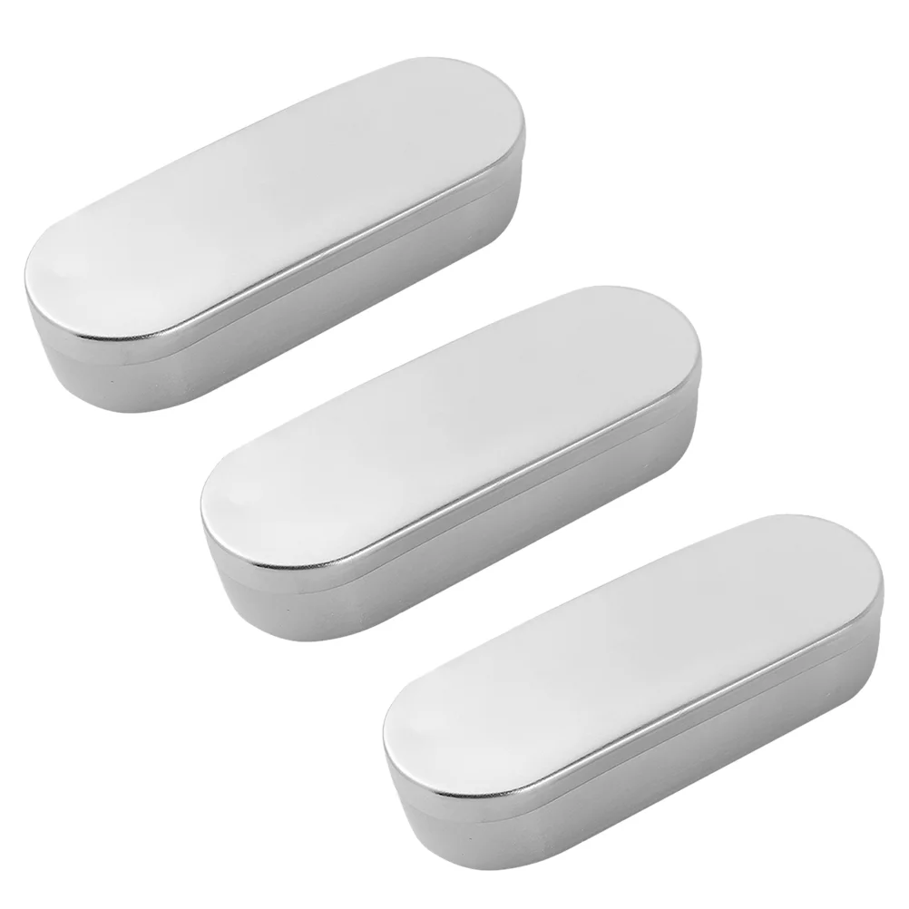 

3pcs Aluminum Syringe Needle Boxes Boxes Portable Boxes