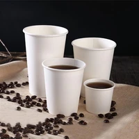 100pcspack 8oz pure white paper cups disposable coffee tea milk cup drinking accessories party supplies