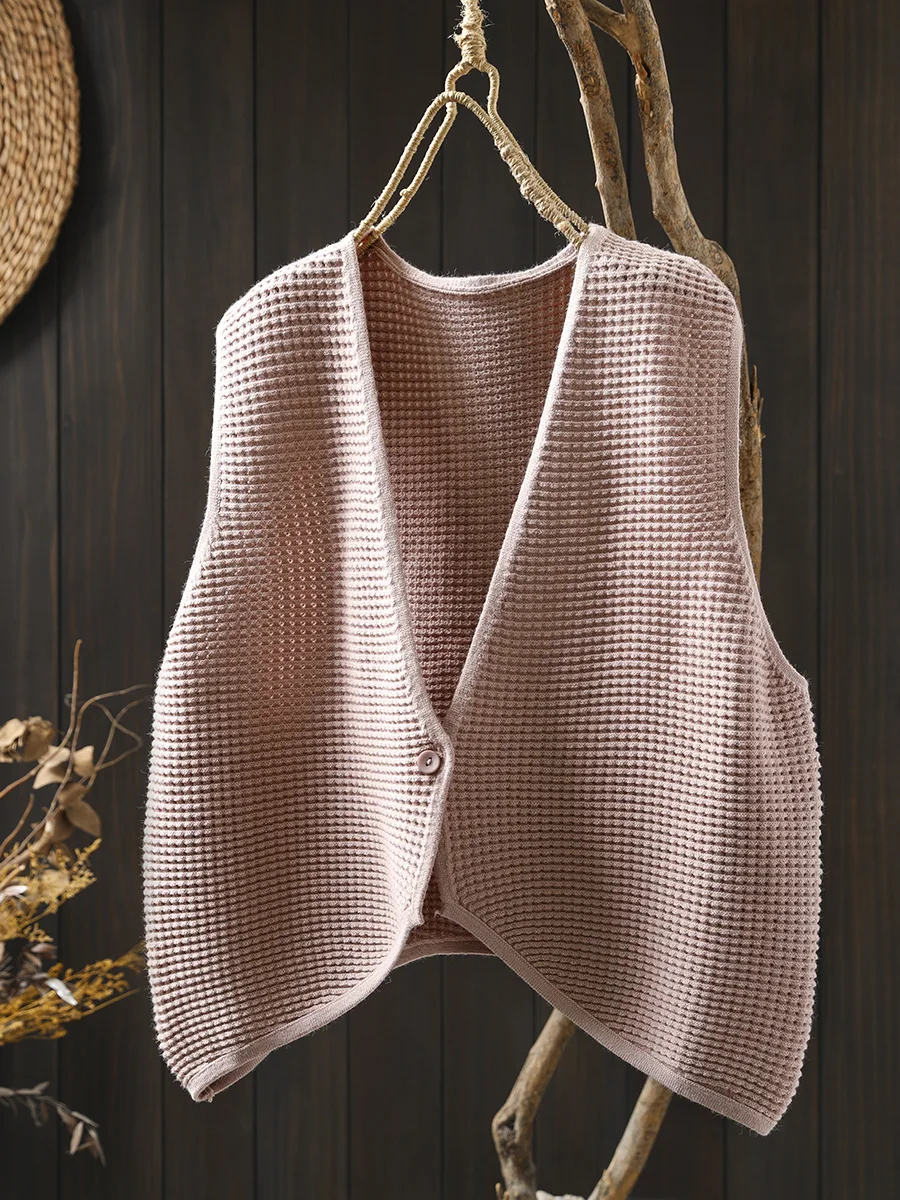 Бархатный свитер YILI с v-образным вырезом и пуговицами Andy жилет женский свободный