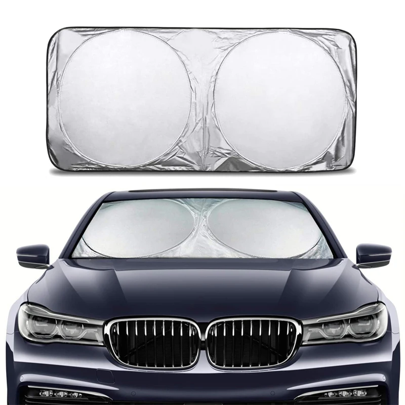 

Windshield Sunshades Foldable Car Front Window Sunshade for Most Car SUV Truck Vans Visor Blocks UV Rays & Heat Protection