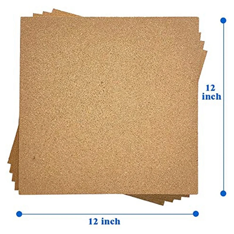 8 упаковок пробковая доска для плитки толстая 1/2 дюйма с самоклеящейся основой
