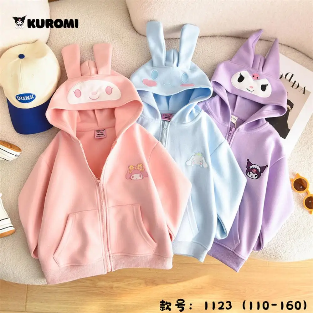 Cinnamoroll Kawaii пальто для девочек Kuromi My Melody Sanrios аниме осень новая корейская модная