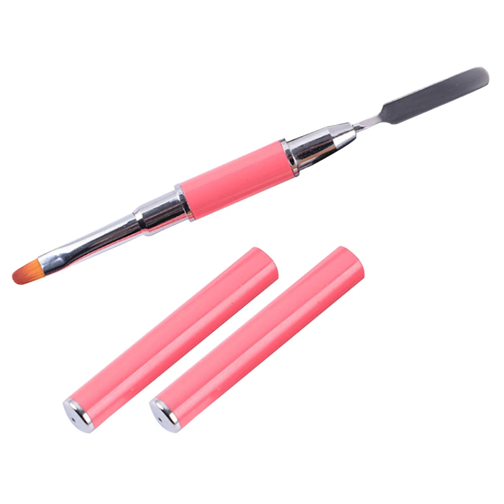 

1pcs Dual Ended Nail Art Brushes Acrylic UV Gel Extension Builder Flower Painting Pen Brush Remover Spatula Stick Manicure Tools